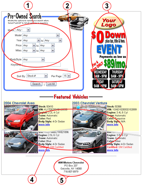 Vehicle Search Snapshot